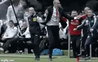 Blurred Di Canio celebrating meme template