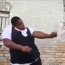 Blurred Fat guy dancing meme template