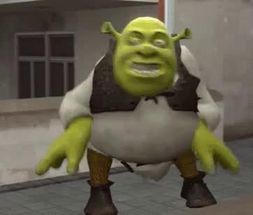 Blurred dance shrek meme template