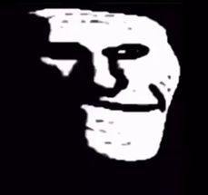 Blurred dark troll face gif meme template