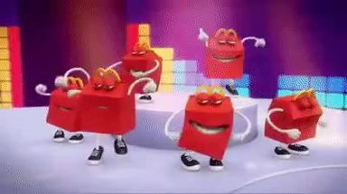 Blurred McDonalds Happy Meal Dance Gif meme template