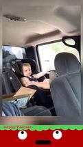 Blurred Kid throws out a shoe out of a car meme template