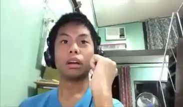 Blurred Dude gets scared and shoots the TV screen meme template