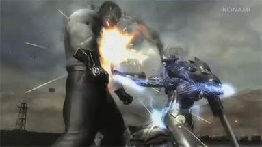 Blurred Raiden Punching Armstrong meme template