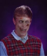 Zombie Bad Luck Brian meme