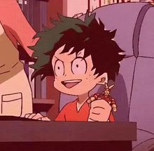 Blurred Deku vibing meme template