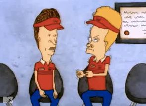 Blurred Butthead slapping beavis meme template