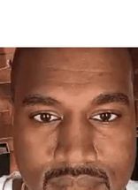 Blurred Kanye west staring meme template