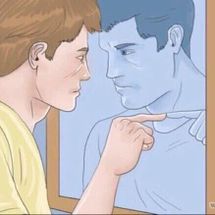 Pointing mirror guy meme