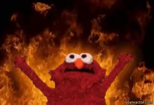 Blurred Elmo Rise meme template