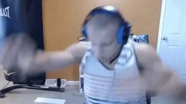 Blurred Tyler1s autism breakout meme template