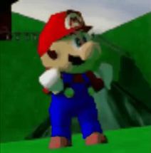 Blurred mario default dances meme template