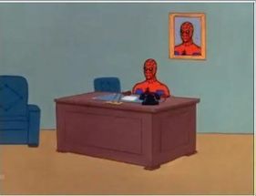 Spiderman Computer Desk meme