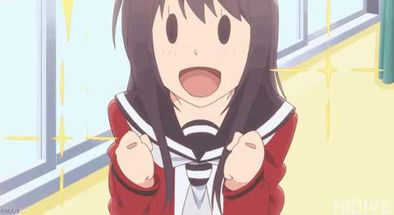 Blurred Happy anime girl meme template
