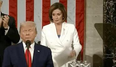Blurred Pelosi tearing meme template