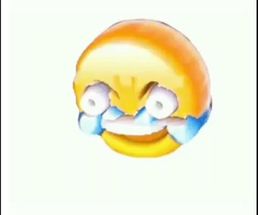 Blurred Crying laughing open eyes emoji meme template