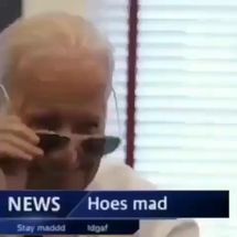 Blurred Joe Biden Hoes Mad meme template