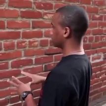 Blurred man talking to wall meme template