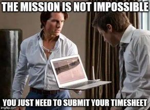 Blurred Timesheet Reminder meme template