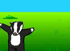 Blurred badgers meme template