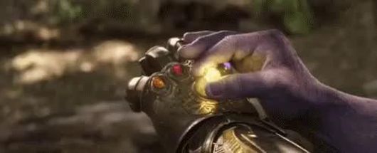 Blurred thanos power up meme template