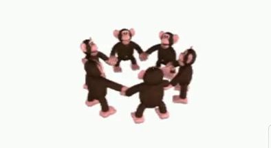 Blurred Monkey dance meme template