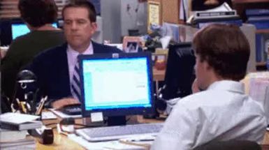 Blurred Annoyed Andy Bernard meme template