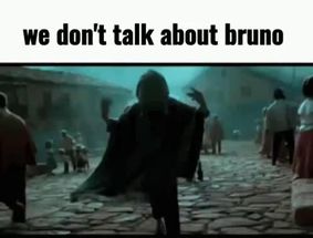 Blurred Encanto we dont talk about Bruno gif meme template