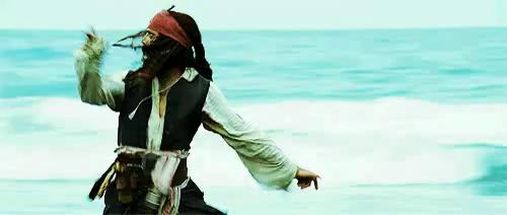 Blurred Jack Sparrow run meme template