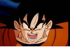 Blurred Crosseyed Goku meme template