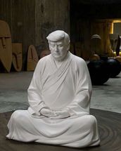 Blurred Buddha Trump meme template