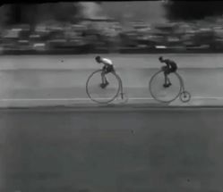 Blurred Old Bicycle race meme template