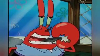 Blurred rip Mr Krabs meme template