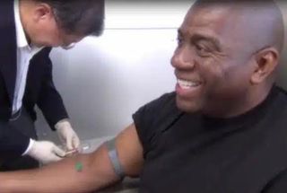 Blurred Magic Johnson Donating Blood meme template