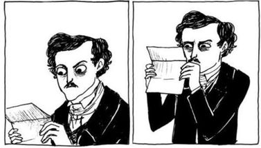 Edgar Allen Poe Reading meme