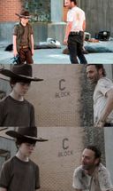 Blurred Rick and Carl 3 meme template