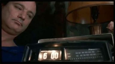 Blurred Groundhog Day Alarm Clock meme template