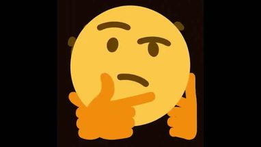 Blurred Think emoji spinning meme template