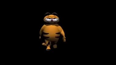 Blurred Dancing Garfield meme template