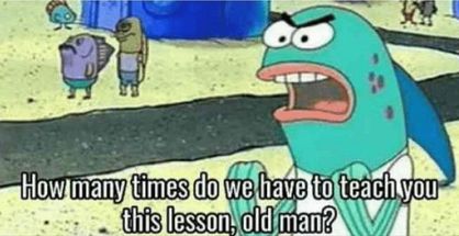 Blurred Old Man Lesson meme template