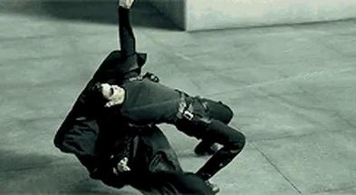 Blurred Neo dodging bullets gif meme template