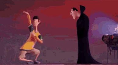 Blurred hotel transylvania dance meme template