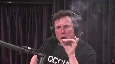 Blurred elon smoking meme template