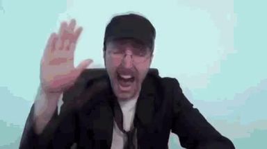 Blurred Doug Walker Laugh meme template
