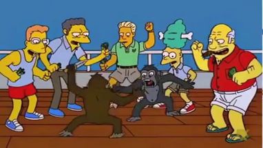 Blurred monkeyfight meme template