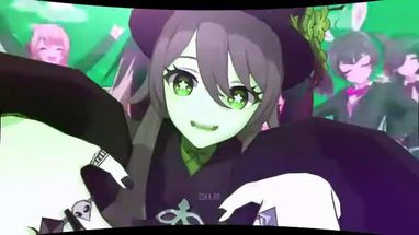 Blurred genshin D4DJ meme template