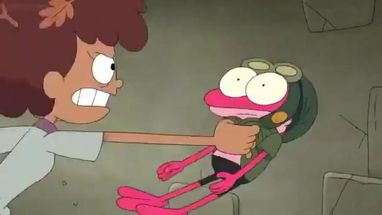 Blurred Amphibia dont you dare talk about pineapple on my pizza meme template