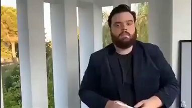 Blurred Slander man writing meme template