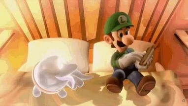 Blurred luigi sleeps meme template
