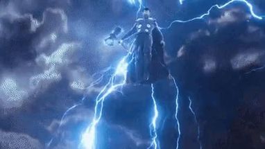 Blurred Thor lightning meme template